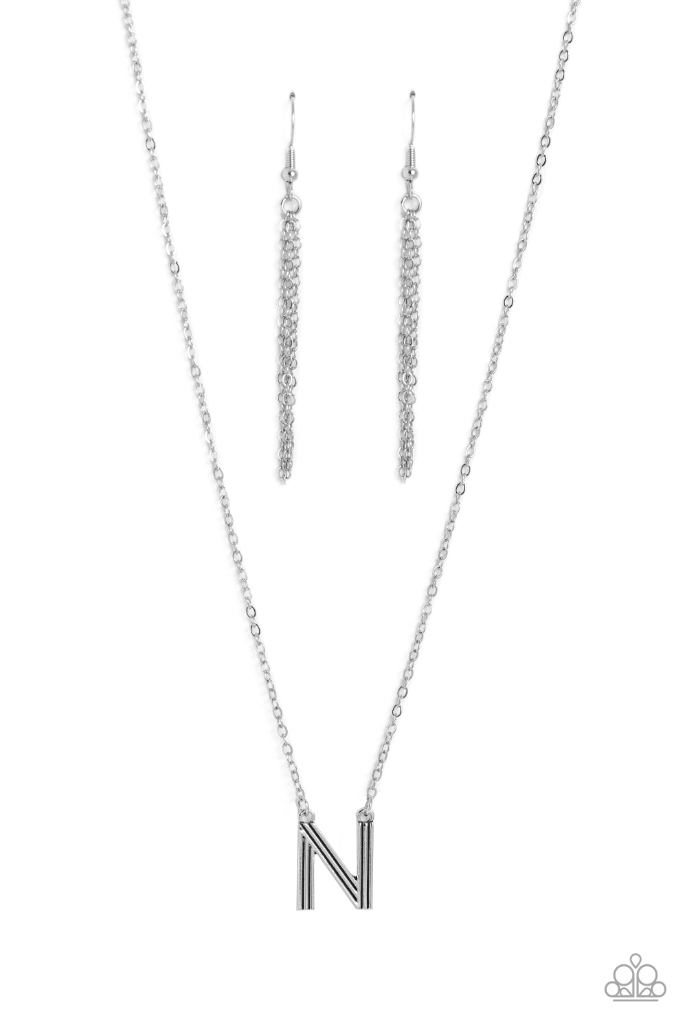 Paparazzi Accessories-Leave Your Initials - Silver - N