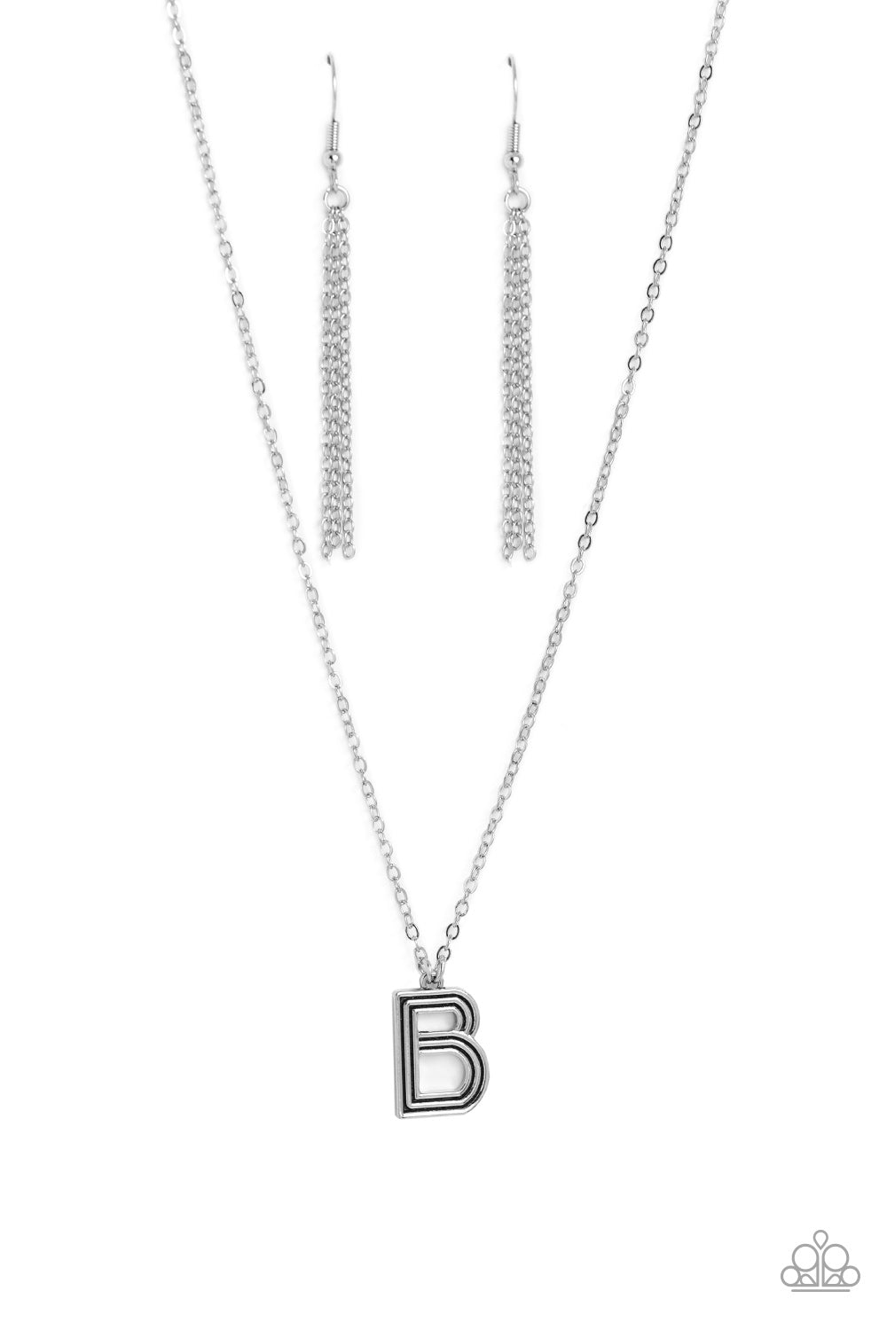 Paparazzi Accessories-Leave Your Initials - Silver - B