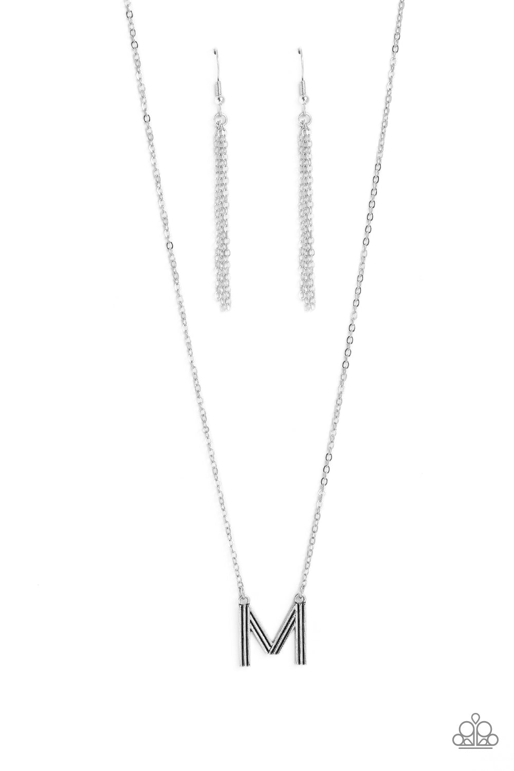 Paparazzi Accessories-Leave Your Initials - Silver - M