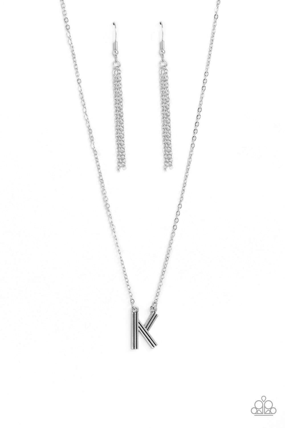 Paparazzi Accessories-Leave Your Initials - Silver - K