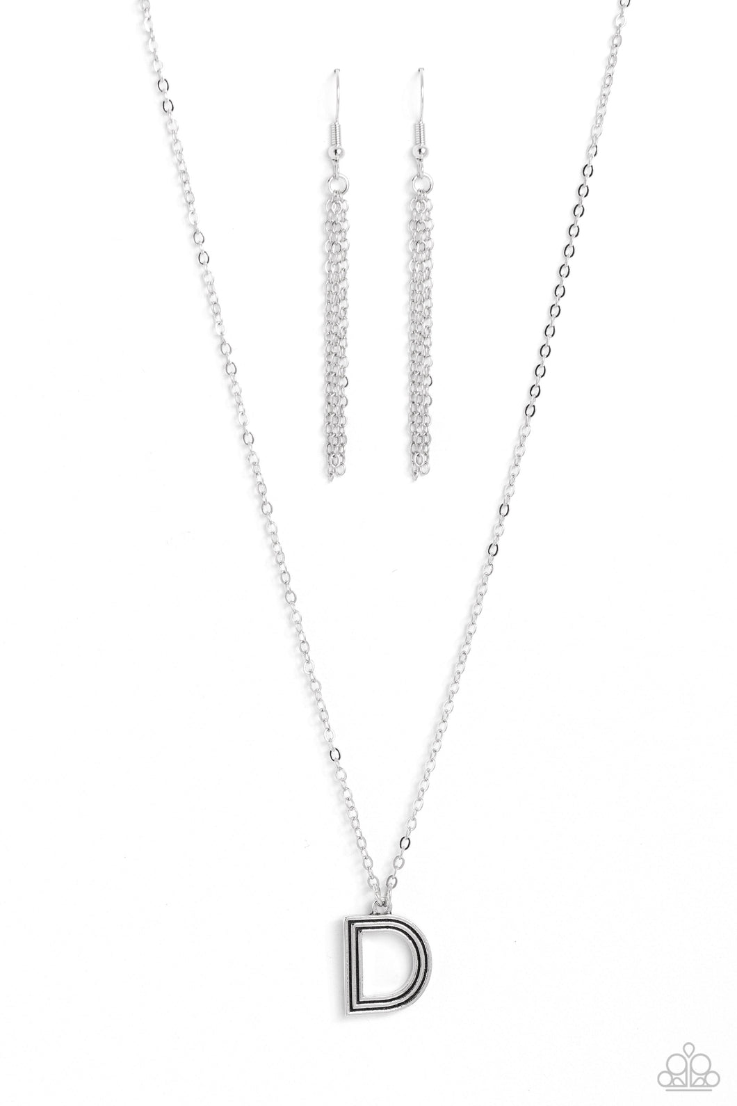 Paparazzi Accessories-Leave Your Initials - Silver - D