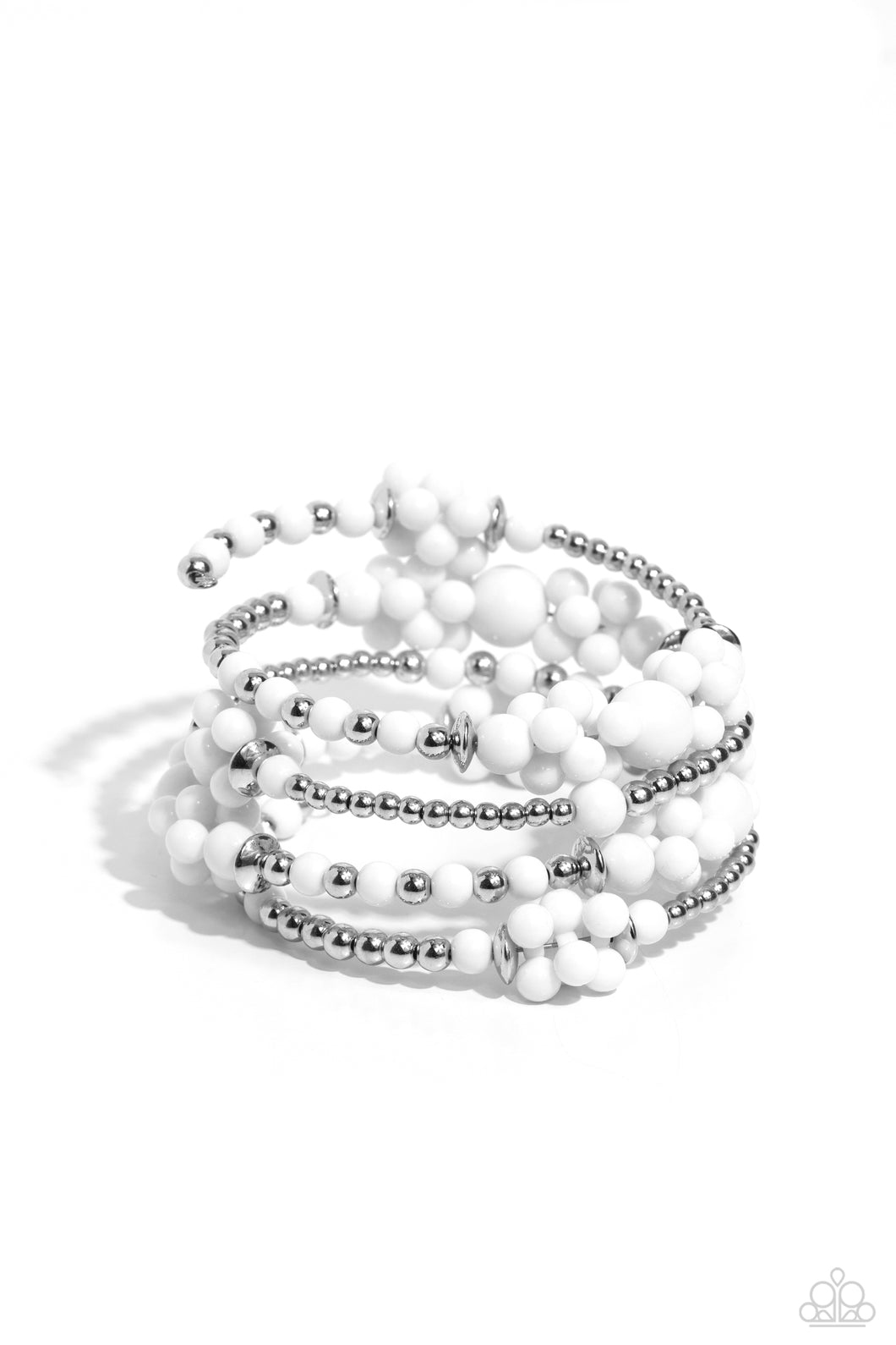 Paparazzi Accessories-Compelling Clouds - White