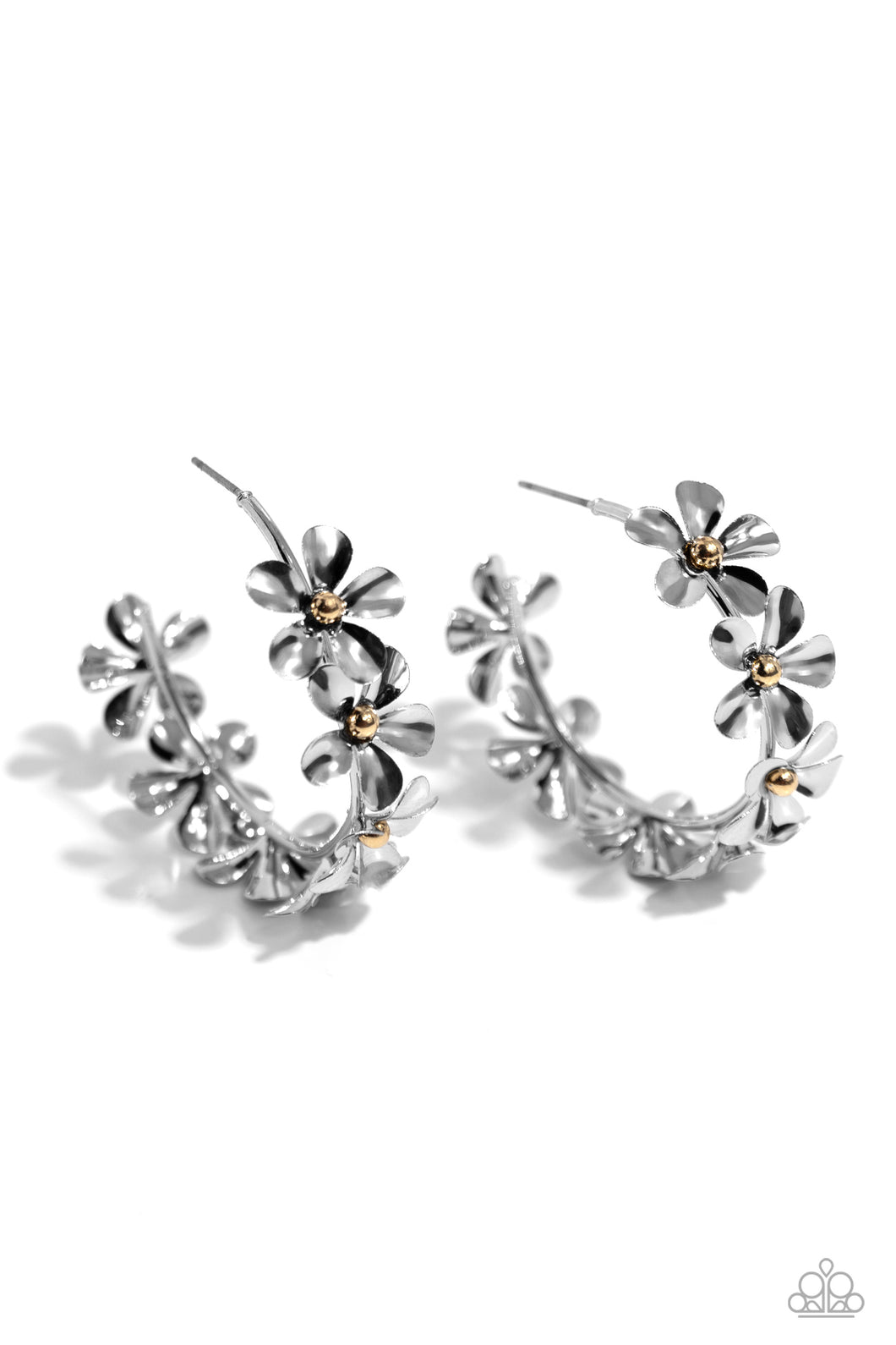 Paparazzi Accessories-Floral Flamenco - Silver