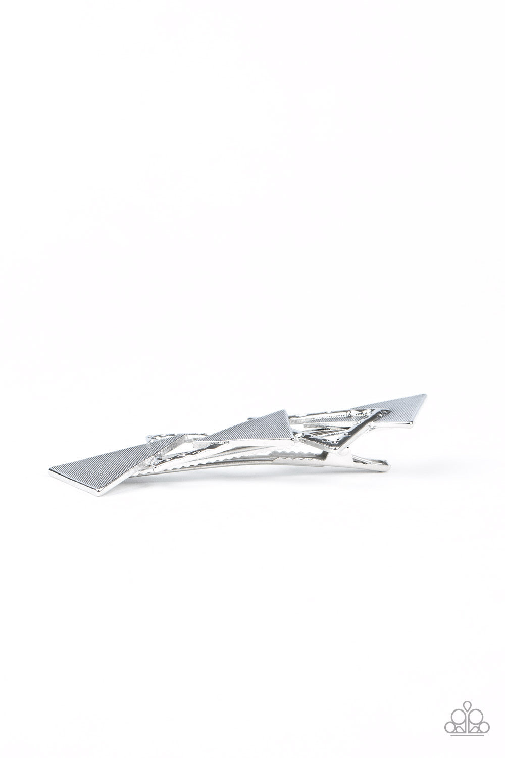 Know All the Triangles Silver Hair Clip