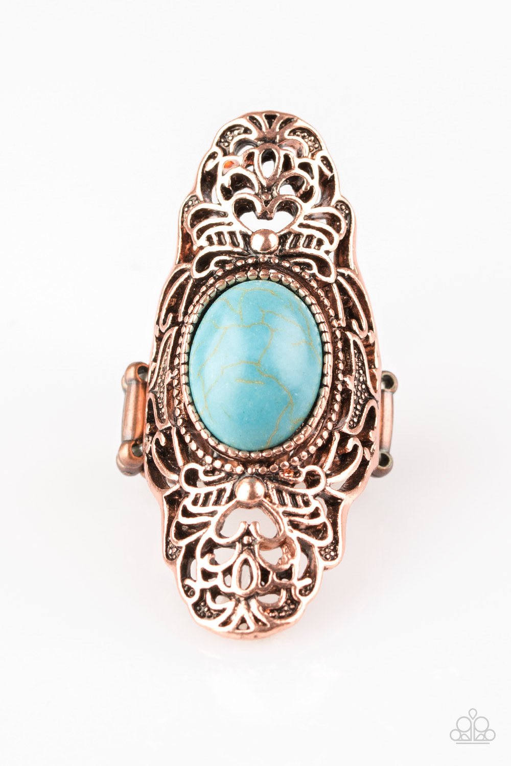 Turquoise and Copper Ring