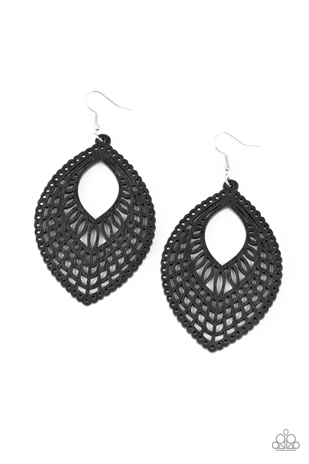 One Beach At a Time Black Earring