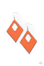 Load image into Gallery viewer, Woven Wanderer Orange Earring
