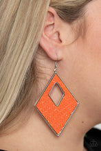 Load image into Gallery viewer, Woven Wanderer Orange Earring
