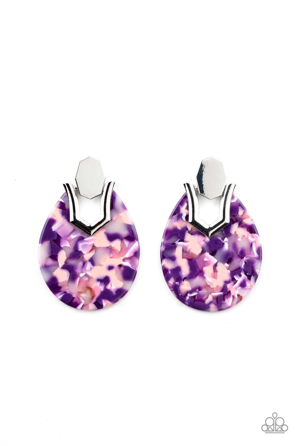 Haute Flash Purple Post Earring