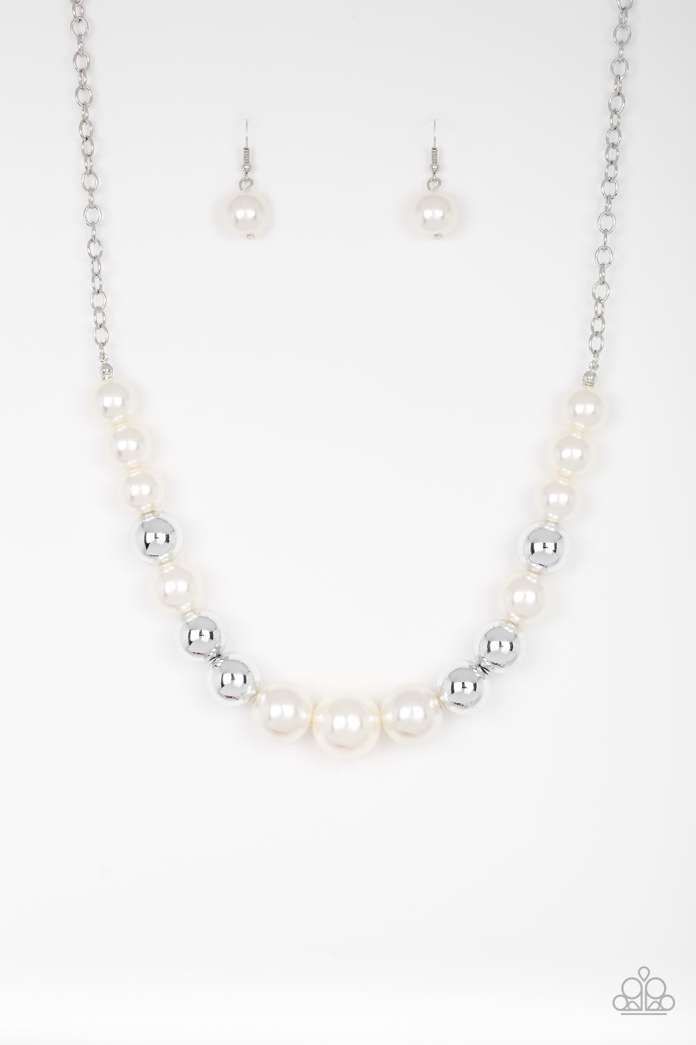 Take Note White Necklace