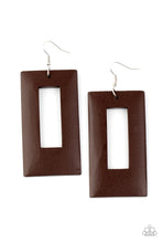 Load image into Gallery viewer, Totally Framed Brown Earring
