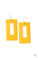 Load image into Gallery viewer, Totally Framed Yellow Earring
