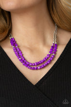 Load image into Gallery viewer, Staycation Status-Purple Necklace
