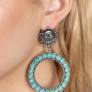 Load image into Gallery viewer, Paparazzi Earring ~ Playfully Prairie - Blue
