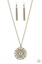 Load image into Gallery viewer, Paparazzi Accessories-MANDALA MELODY - BRASS-Necklace
