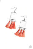 Load image into Gallery viewer, Paparazzi Tassel Retreat - Orange Tassel Earrings
