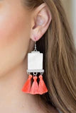 Load image into Gallery viewer, Paparazzi Tassel Retreat - Orange Tassel Earrings
