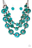 Paparazzi Catalina Coastin - Necklace Wood Blue