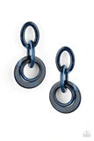 Load image into Gallery viewer, Havana HAUTE Spot - Blue - Paparazzi Acrylic Earrings
